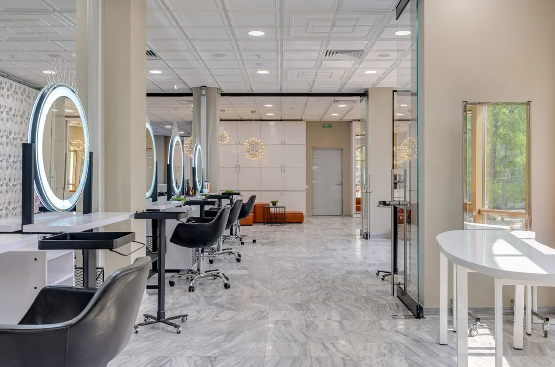 Illustrative beauty salon interior